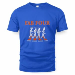 Lindor, Soto, Alonso, & Nimmo - Fab Four Album - NY Baseball T-Shirt