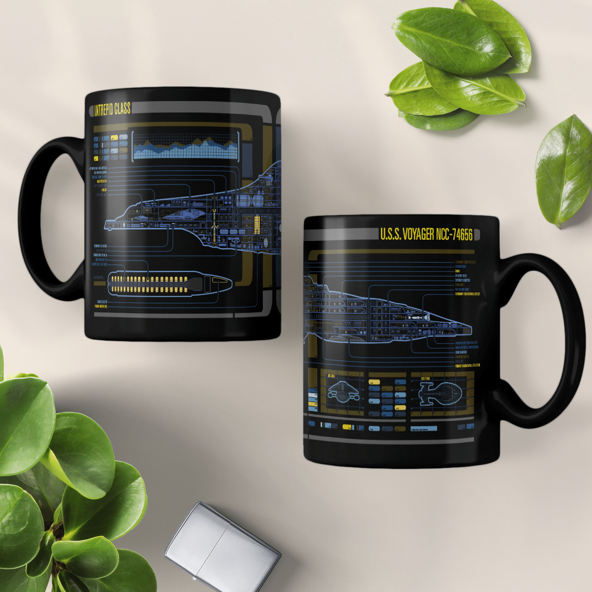 Intrepid Class - USS Voyager LCARS Schematic Mug - Image 5