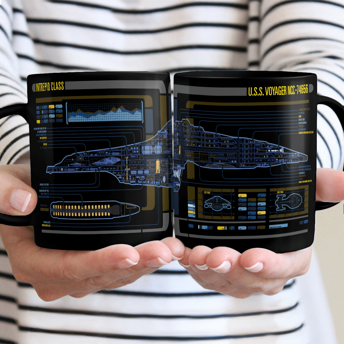 Intrepid Class - USS Voyager LCARS Schematic Mug - Image 2