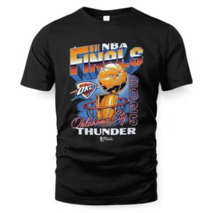 Thunder Shop Oklahoma City Thunder 2025 Finals Vintage Hoop & Trophy Tee