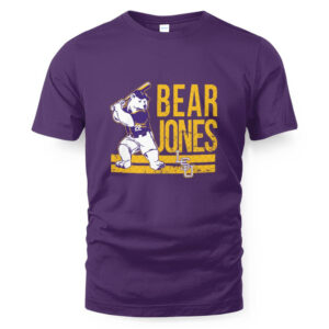 LSU Baseball Jared Jones Bear T-Shirt