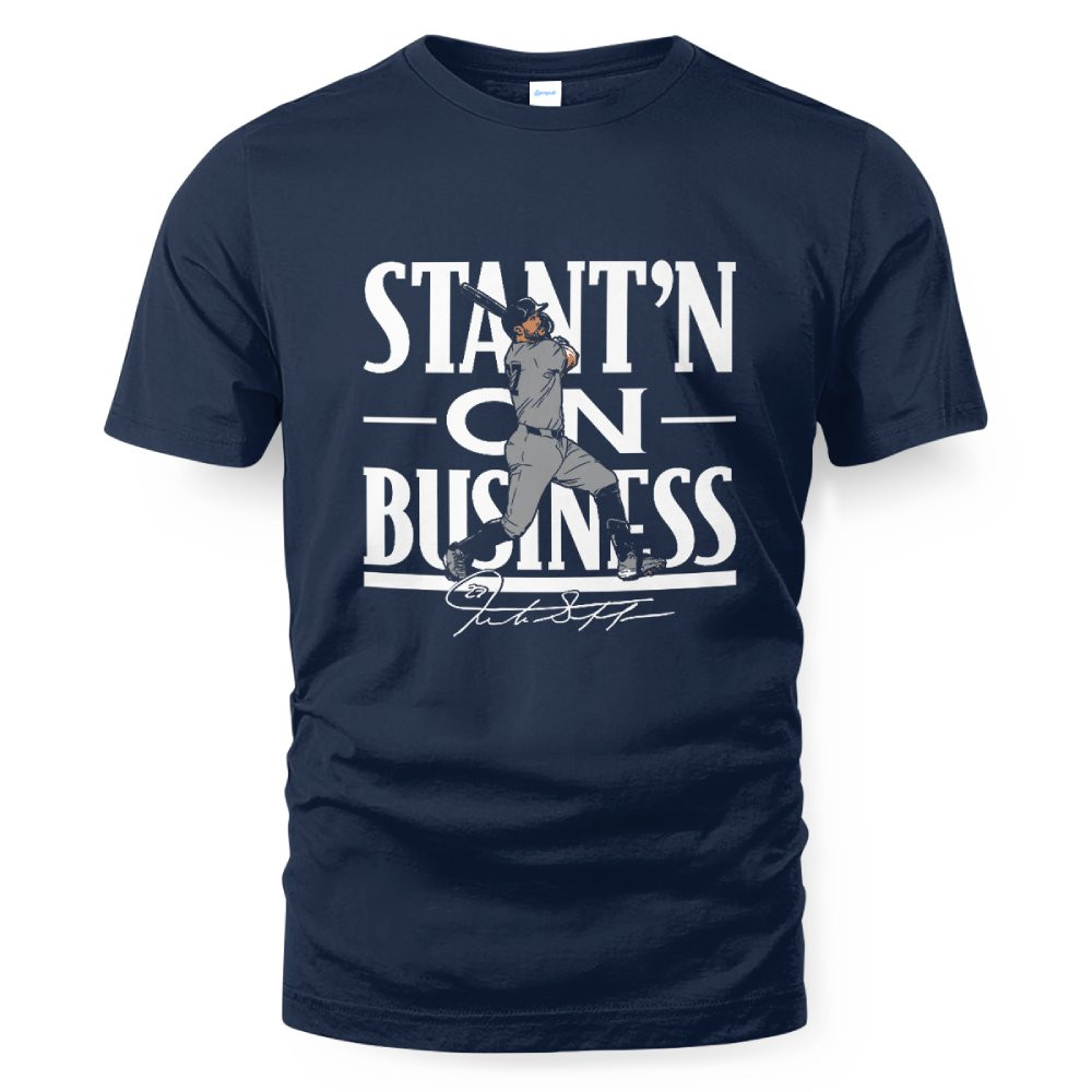 Giancarlo Stanton - Stant'n on Business - New York Baseball Premium T-Shirt