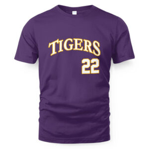 LSU Baseball Jared Jones 22 T-Shirt Front