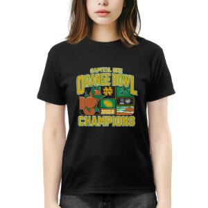 Notre Dame Fighting Irish College Football Playoff 2025 Orange Bowl Champions Victory T-Shirt