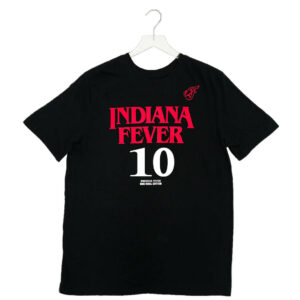 Lexie Hull #10 Indiana Fever Stranger Things Rebel Name & Number T-Shirt – Black