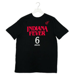 Natasha Howard #6 Indiana Fever Stranger Things Rebel Name & Number T-Shirt – Black