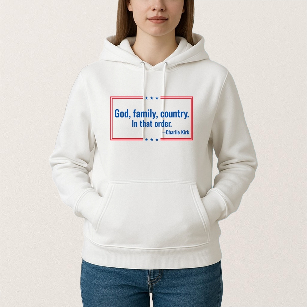 Charlie Kirk God Family Country In That Order Shirt - Image 3