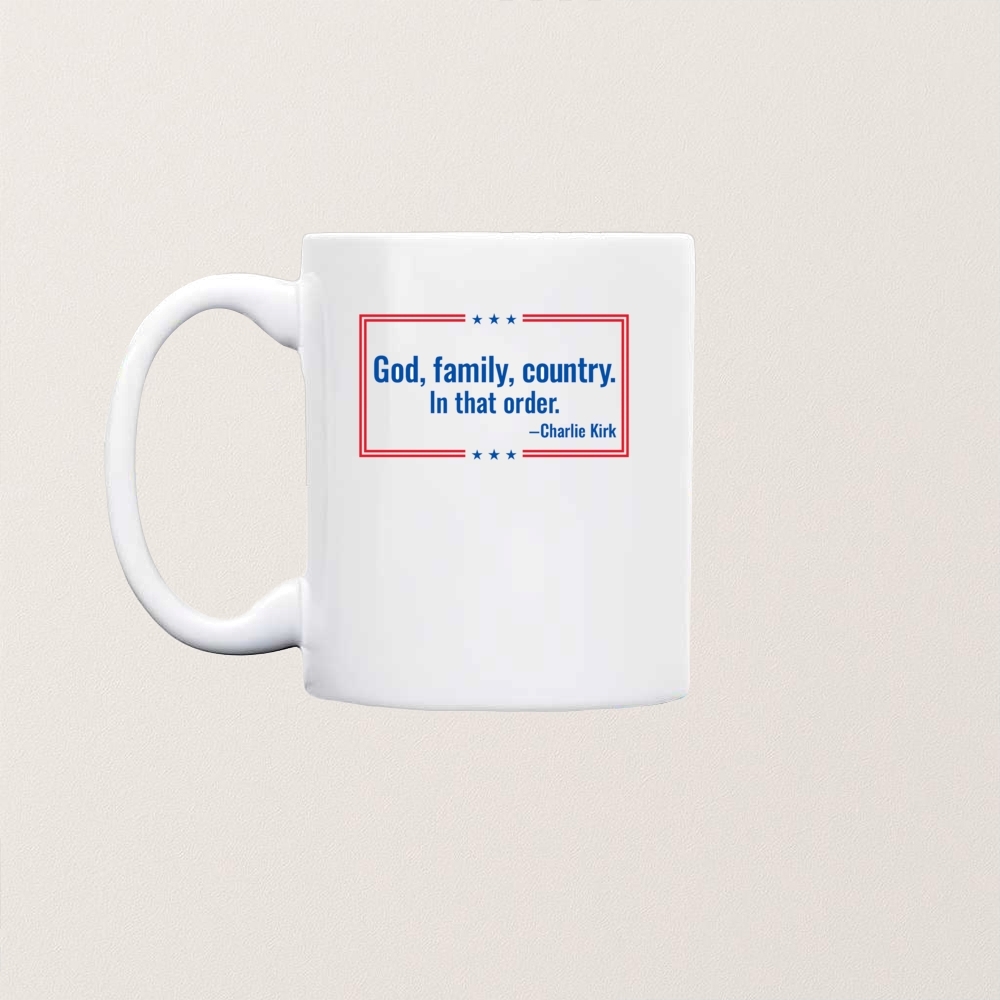 Charlie Kirk God Family Country In That Order Shirt - Image 8