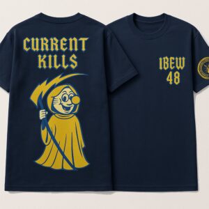 Ibew 48 Current Kills Shirt Funny Grim Reaper Electrician Union T Shirt