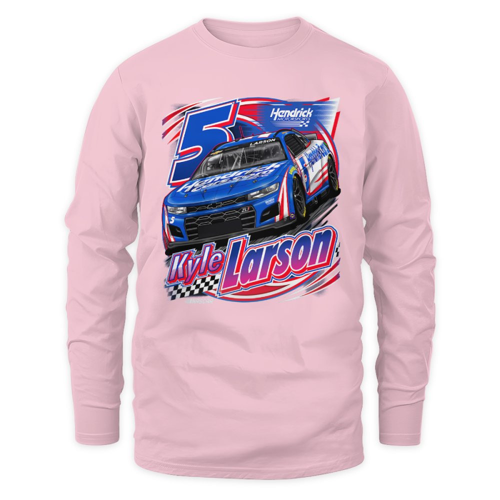 Kyle Larson Hendrick Motorsports Team Collection Pink Car T-Shirt - Image 4