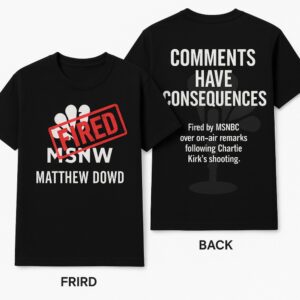 Matthew Dowd Msnbc Fired T Shirt Comments Have Consequences Tee 2025