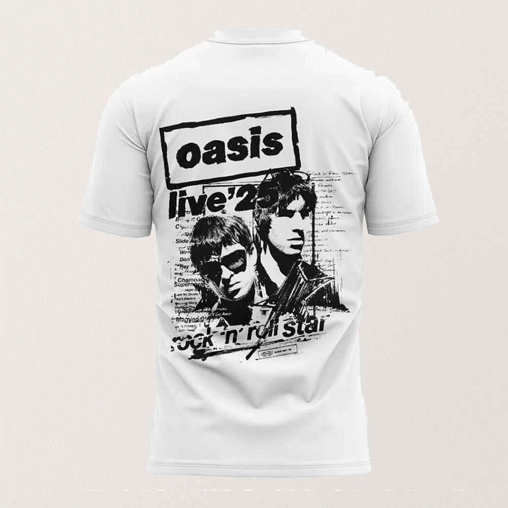 Oasis Live 25 La Rose Bowl Stadium T Shirt