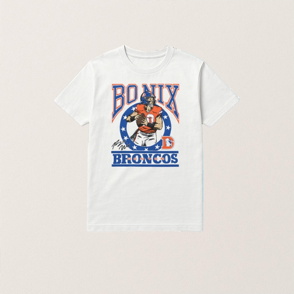 Talanoa Hufanga Bo Nix Denver Broncos T Shirt - Image 4