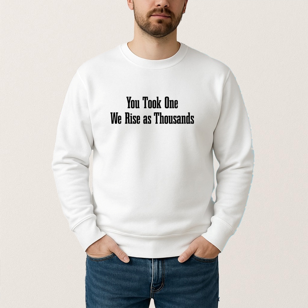 You Took One We Rise As Thousands T Shirt Justice For Charlie Kirk Shirt - Image 2