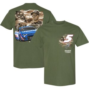 Kyle Larson Hendrick Motorsports Team Collection Olive Military Car T-Shirt