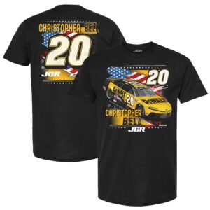 Christopher Bell Joe Gibbs Racing Team Collection Black DEWALT Patriotic Car T-Shirt