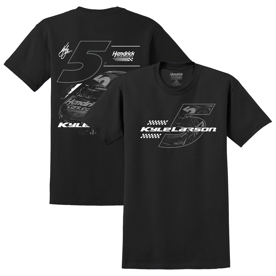 Kyle Larson Hendrick Motorsports Team Collection Black Tonal Tri-Blend T-Shirt