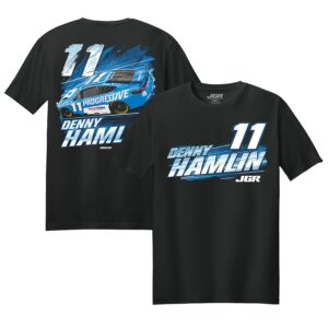 Denny Hamlin Joe Gibbs Racing Team Collection Black Progressive Car T-Shirt