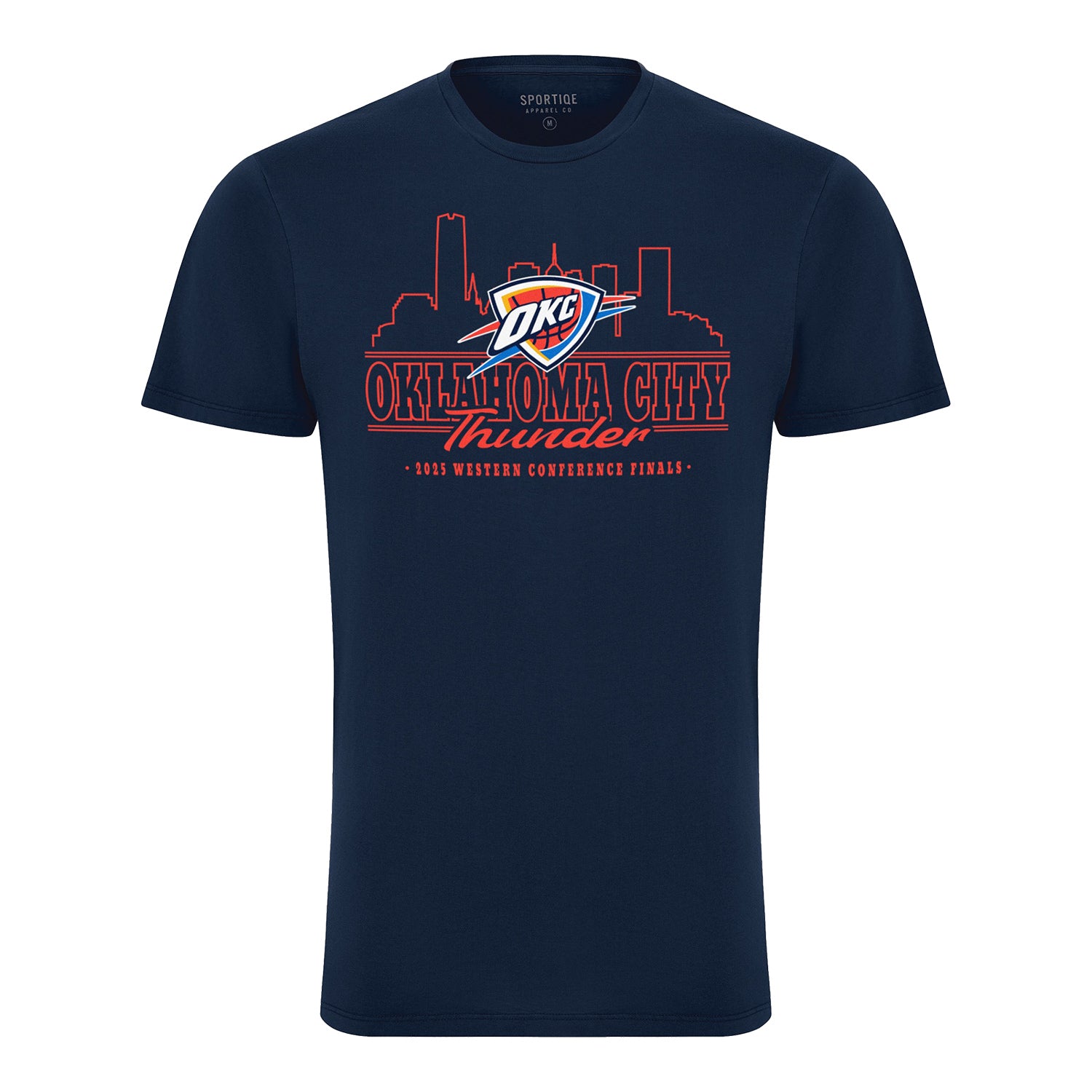 OKC THUNDER 2025 WESTERN CONFERENCE FINALS SKYLINE T-SHIRT