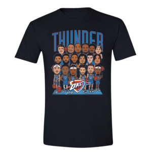OKC THUNDER 2024-25 ROSTER CARICATURE T-SHIRT