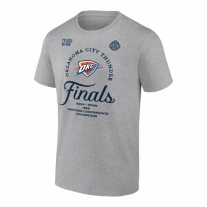 OKC THUNDER 2025 WESTERN CONFERENCE FINALS CHAMPIONS LOCKER ROOM T-SHIRT