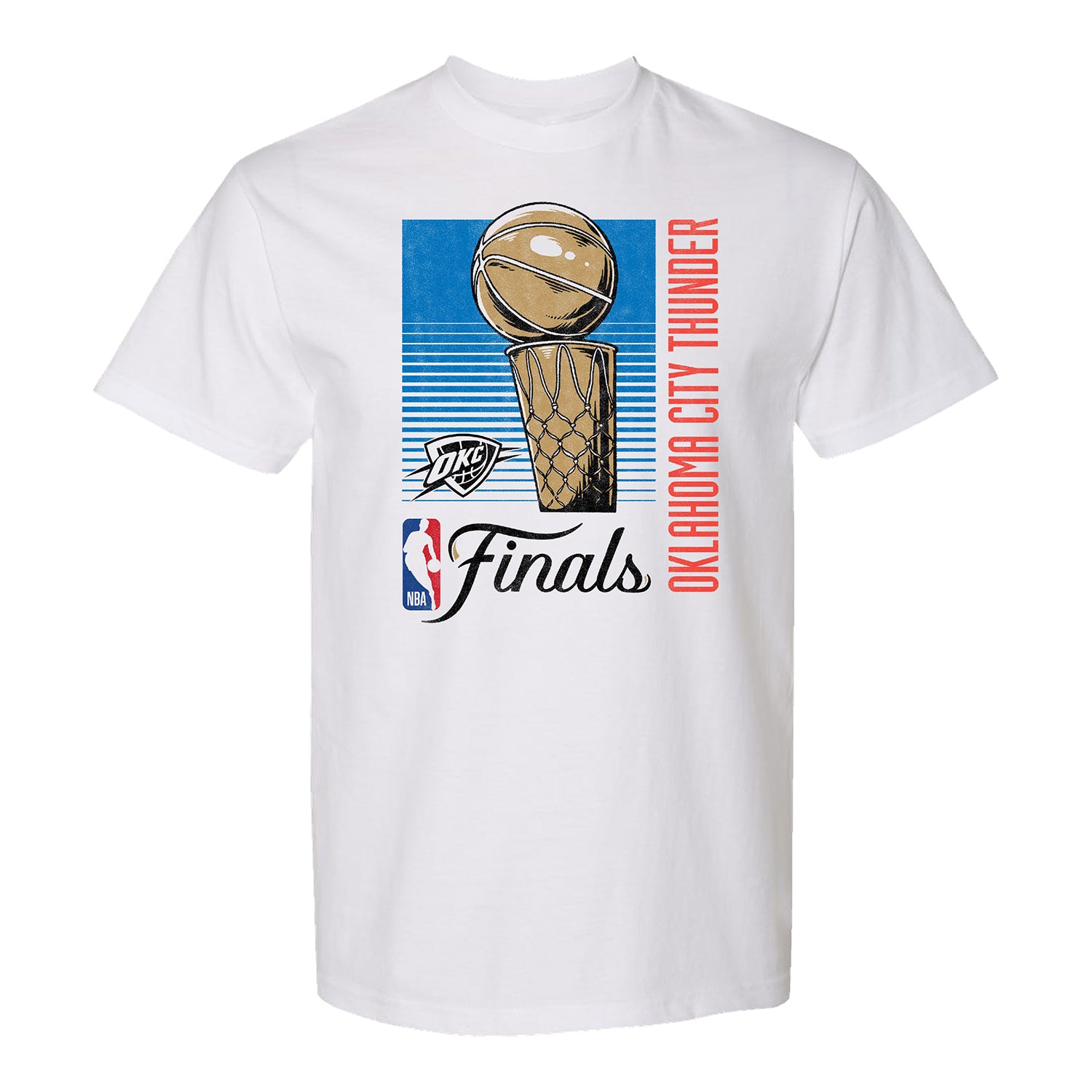 OKC THUNDER 2025 NBA FINALS RETRO LINES T-SHIRT