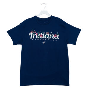 Adult Indiana Fever Floral Court Navy T-Shirt