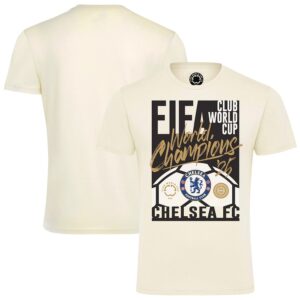 Chelsea Sportiqe Unisex 2025 FIFA Club World Cup Champions T-Shirt - Natural