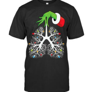Christmas Nurse Respiratory Therapist Lung Lights Funnyx mas T Shirt