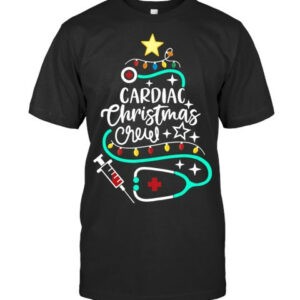 Cardiac Christmas Crew Cardiac Nurse Cardiac Techs Secretary T Shirt