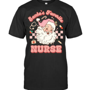 Womens Groovy Santas Favorite Nurse Christmas Rn Er Icu Sweatshirt