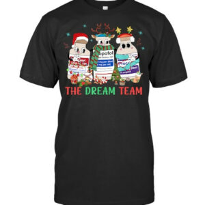 The Dream Team Intensive Care Unit Icu Rn Nurse Christmas T Shirt