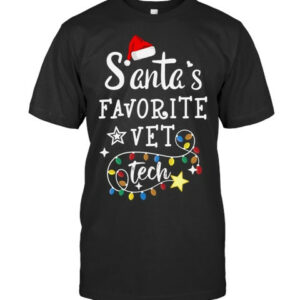 Merry Christmas Veterinary Techs Santas Favorite Vet Tech Vet T Shirt