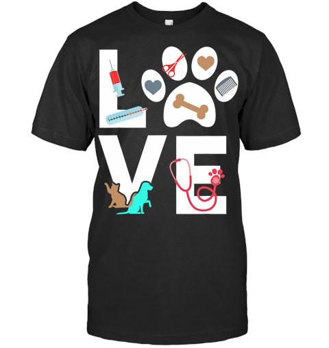 Vet Tech Love Funny Veterinary Technician Vet T Shirt
