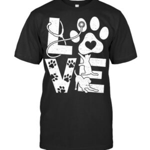 Vet Tech Love Animals Veterinarian Tech Veterinary Assistant Pullover Hoodie Vet T Shirt
