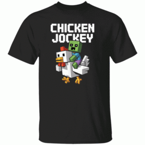 Chicken Jockey Pixel Funny T-Shirt