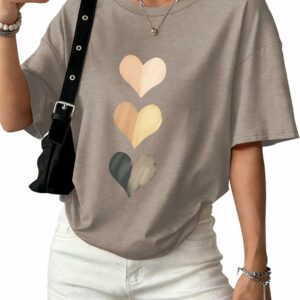 Women's Casual Oversized Short-Sleeve Graphic Tee